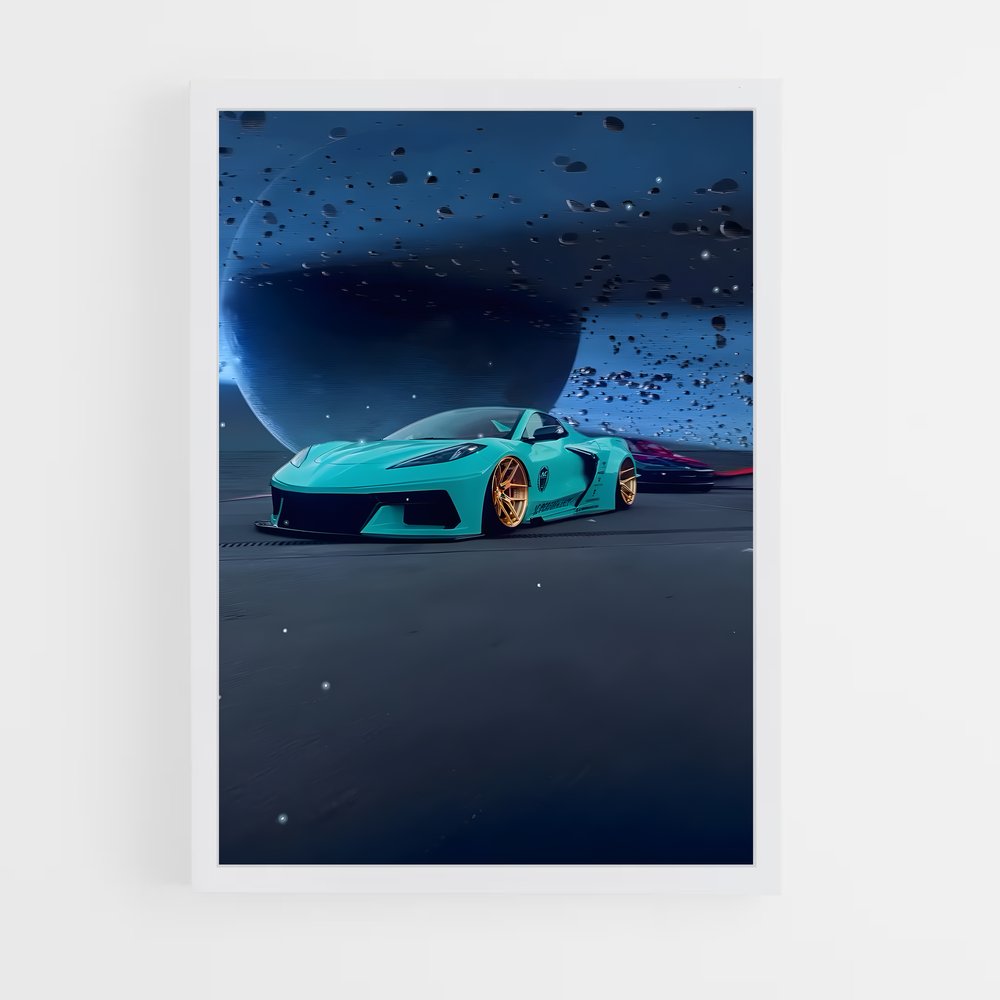 Poster Corvette Galactique – affiche Chevrolet (vue 3)